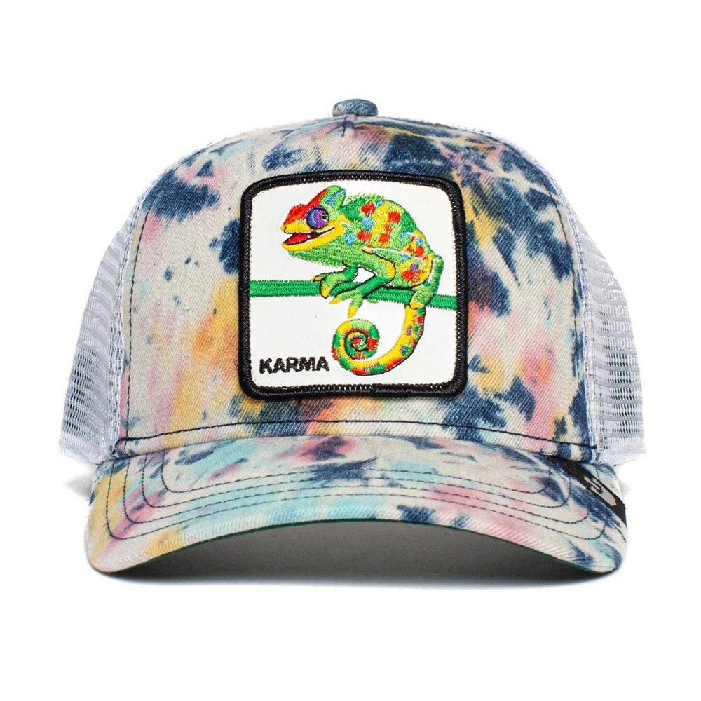 RARE NWT Goorin Bros Karma chameleon tie dye snap back trucker hat